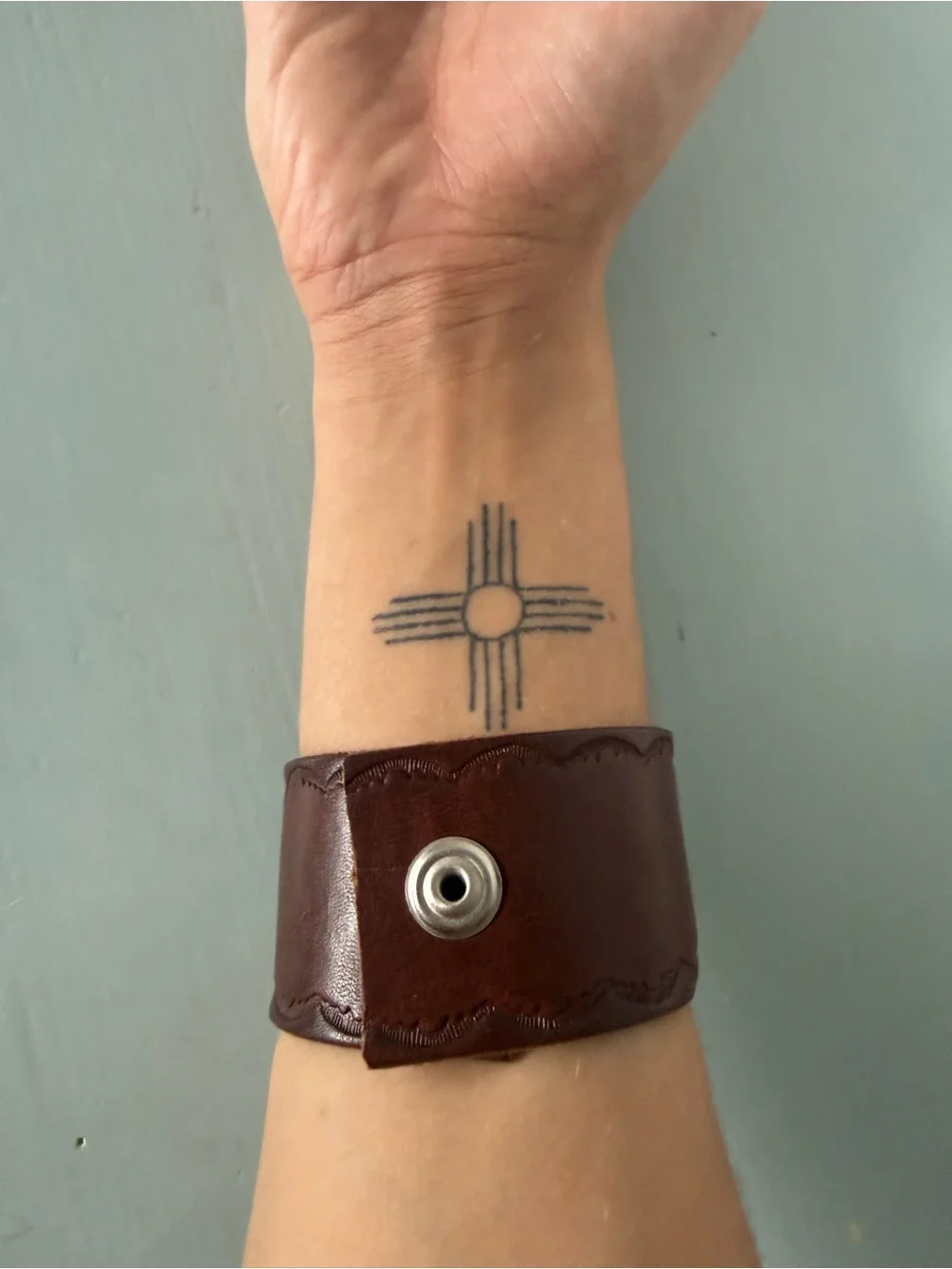 Studded leather bracelet